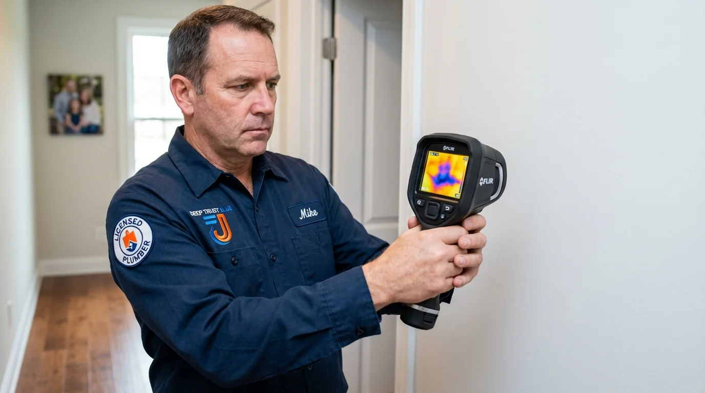 Thermal imaging leak detection by Johns Plumbing LLC in Clark Mills